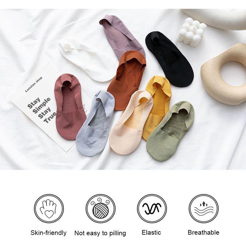 Free Cut Non Slip Ice Silk Socks 3 Pairs
