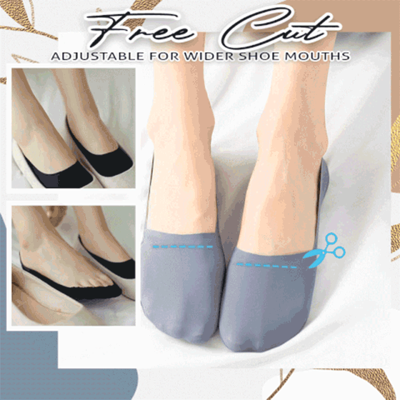 Free Cut Non Slip Ice Silk Socks 3 Pairs