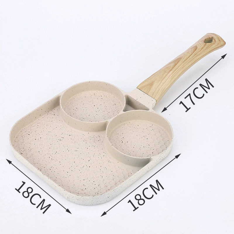 🍳Four-hole egg pan, breakfast omelette household frying pan non-stick pan🥚