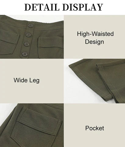 Multi Pocket High Elastic Pants