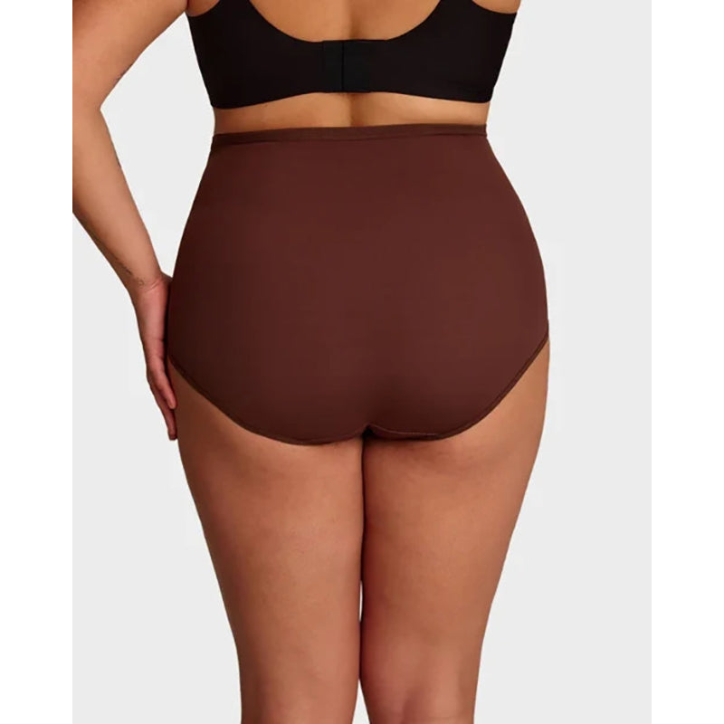 Plus-size high-waisted cross-over shaping underwear