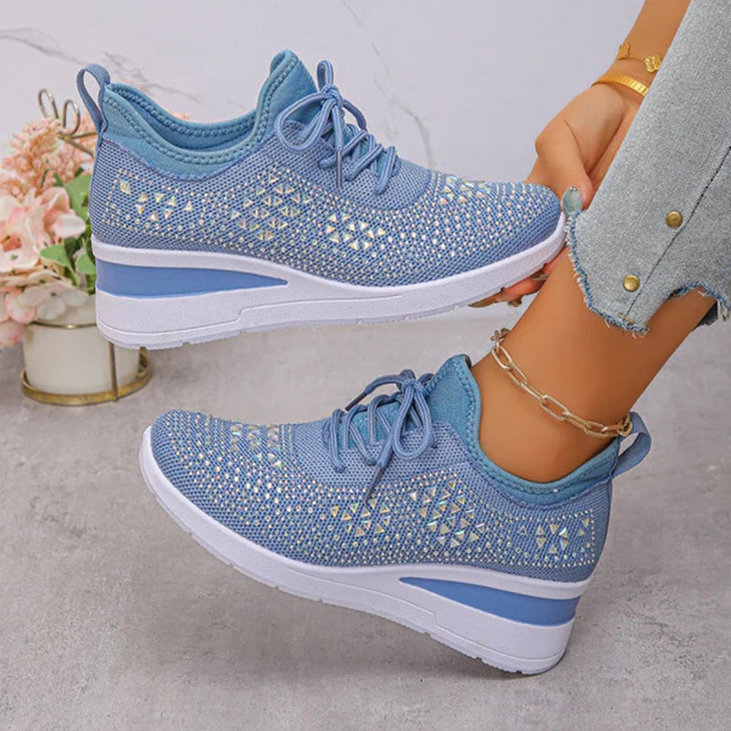 Rhinestone Women's Breathable Corrective Sports Shoes