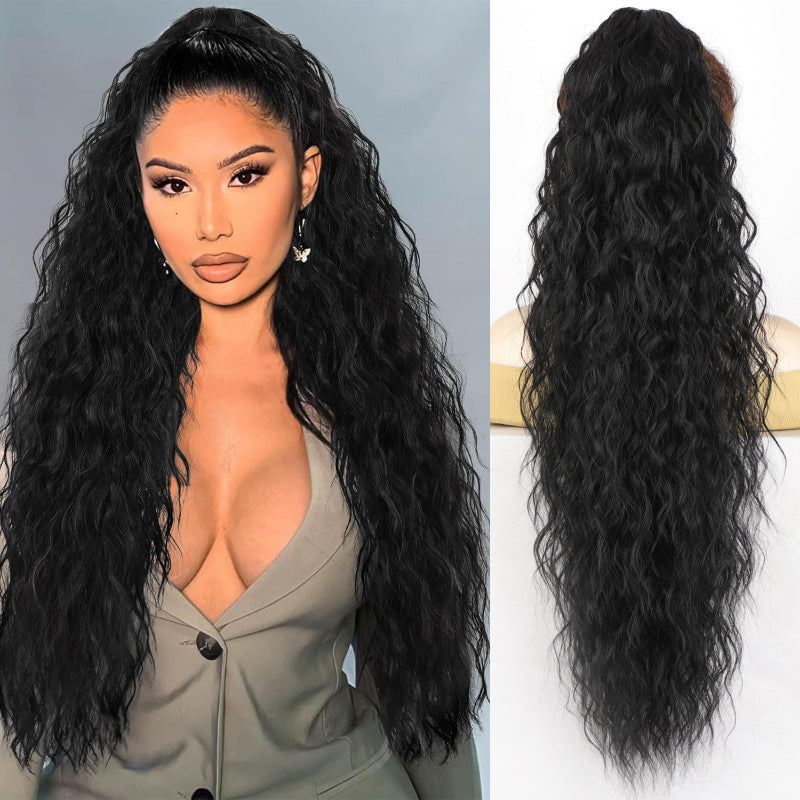 Water ripple ponytail wig