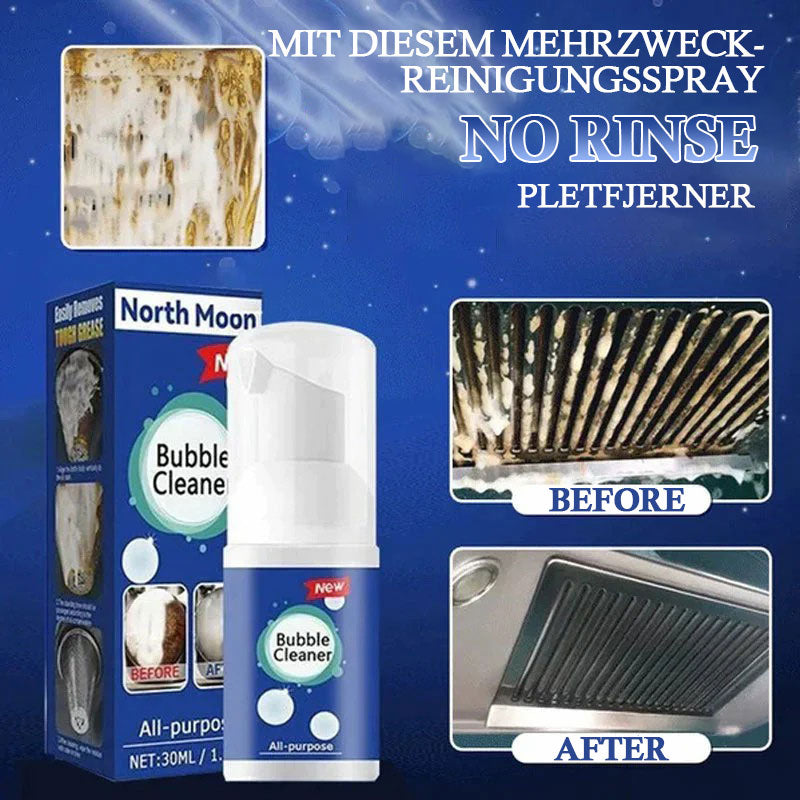 Foaming cleaner for heavy oil stains