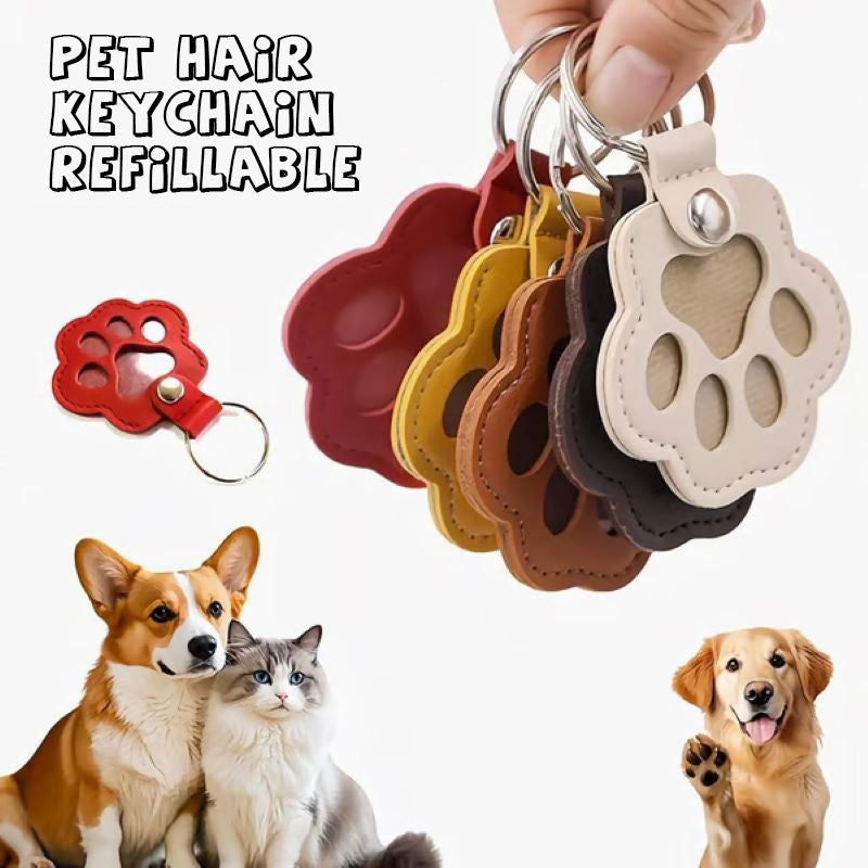🐾Pet Paw Shaped Leather Keychain