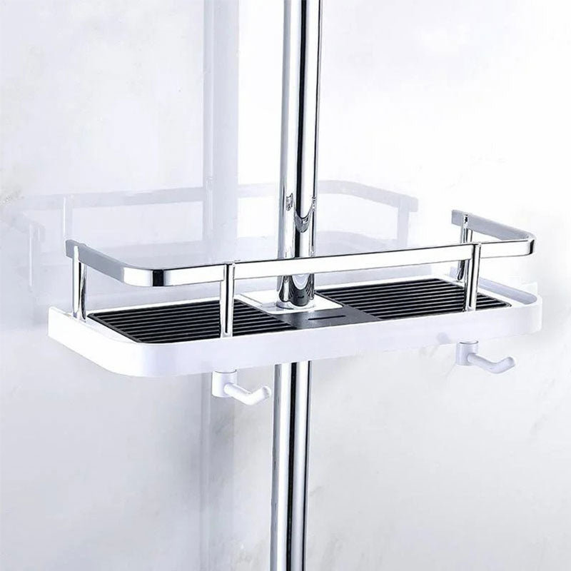 Shower rod storage rack