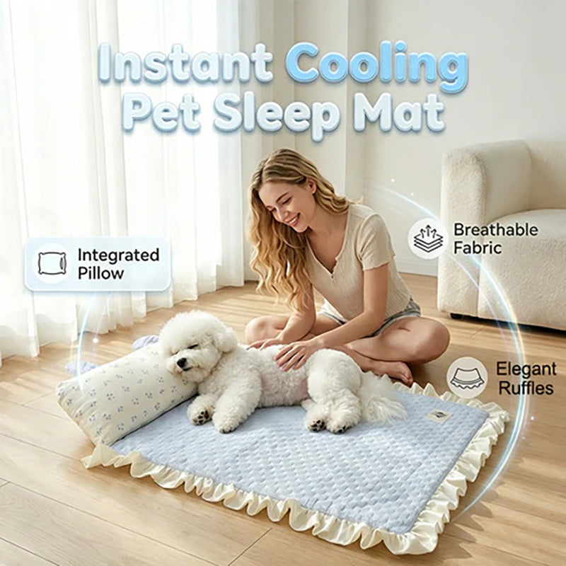 Pet cooling mat with padding