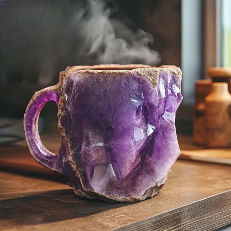 Imitation mineral crystal coffee cup