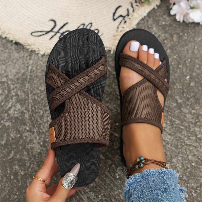 Wide Feet Comfortable Open Toe Flat Sandals