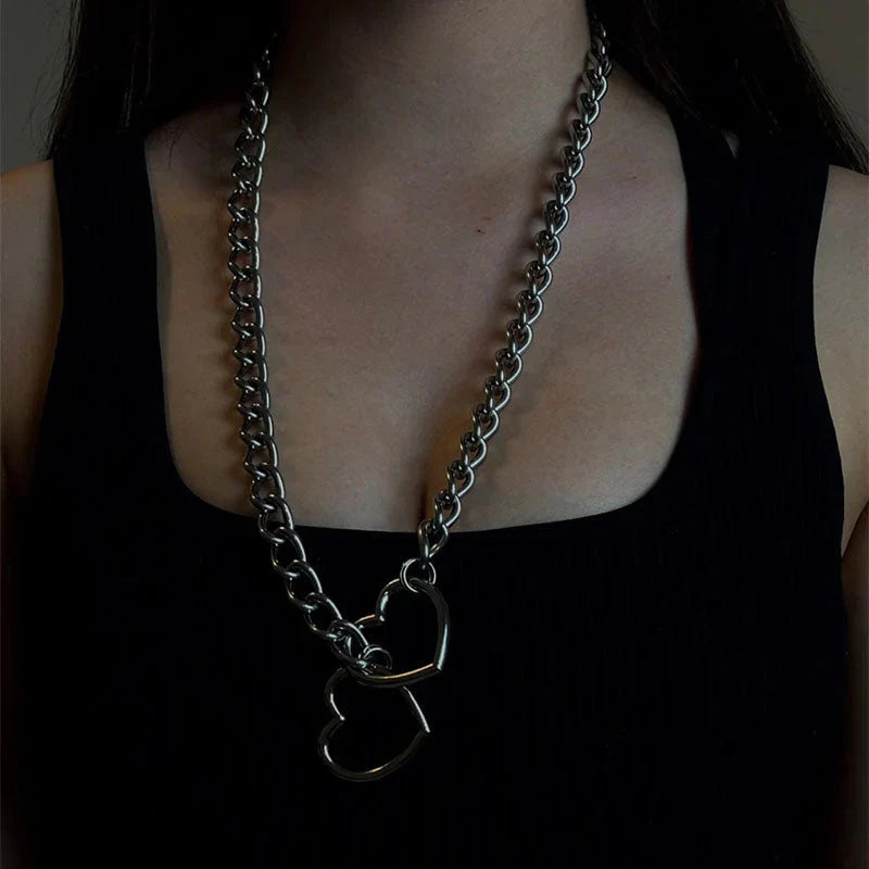 Gothic Punk Heart Necklace