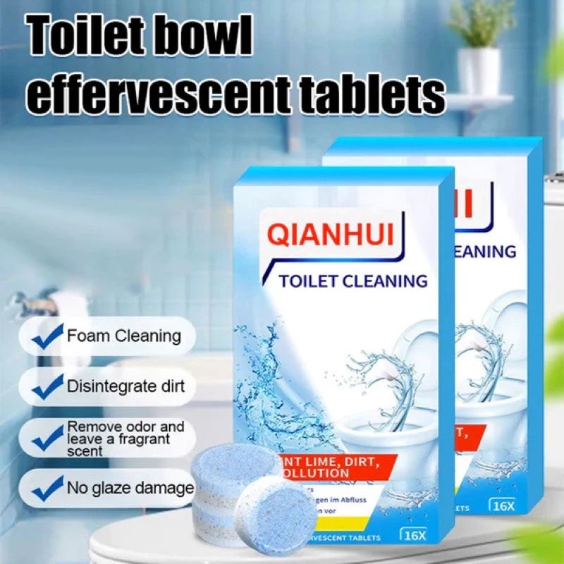Toilet cleaning effervescent tablets