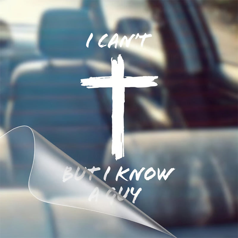 Waterproof cross car sticker