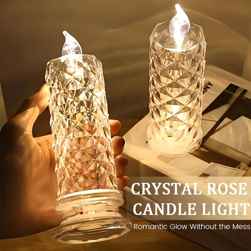 ✨ Crystal Rose Candle Holder - Romantic charm without being messy