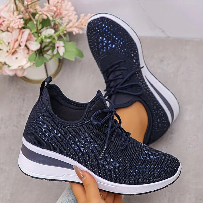 Rhinestone Women's Breathable Corrective Sports Shoes