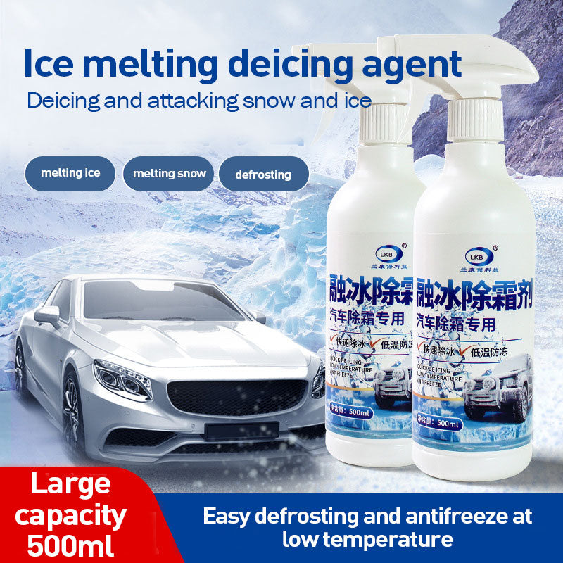 Car windshield defrosting, snow melting and de-icing agents