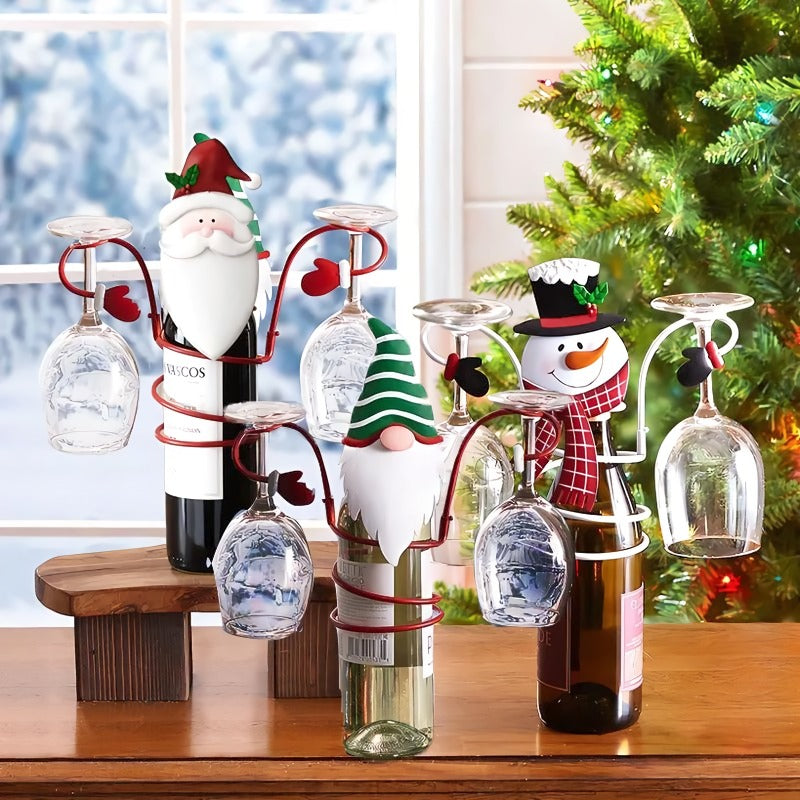 Wine Bottle and Glass Holders for the Holidays