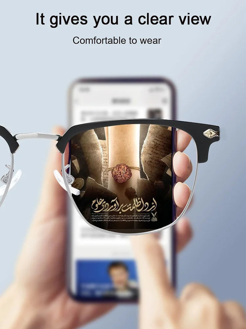 Ultra-light smart zoom anti-blue light reading glasses