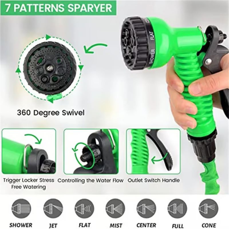 💦Magic hose with 7 spray gun functions