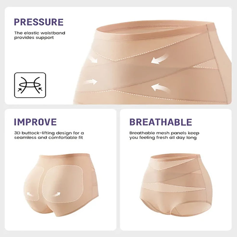 Plus-size high-waisted cross-over shaping underwear