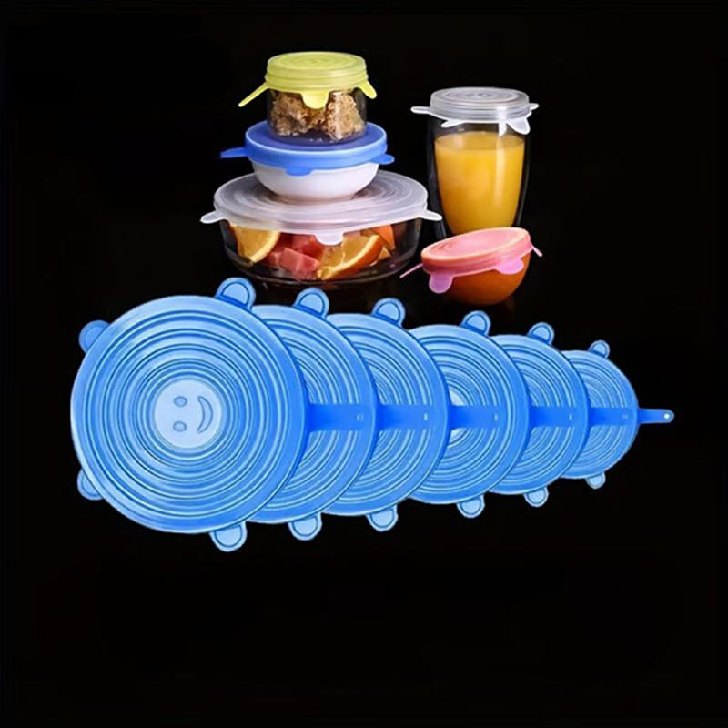 Reusable elastic silicone food storage cover