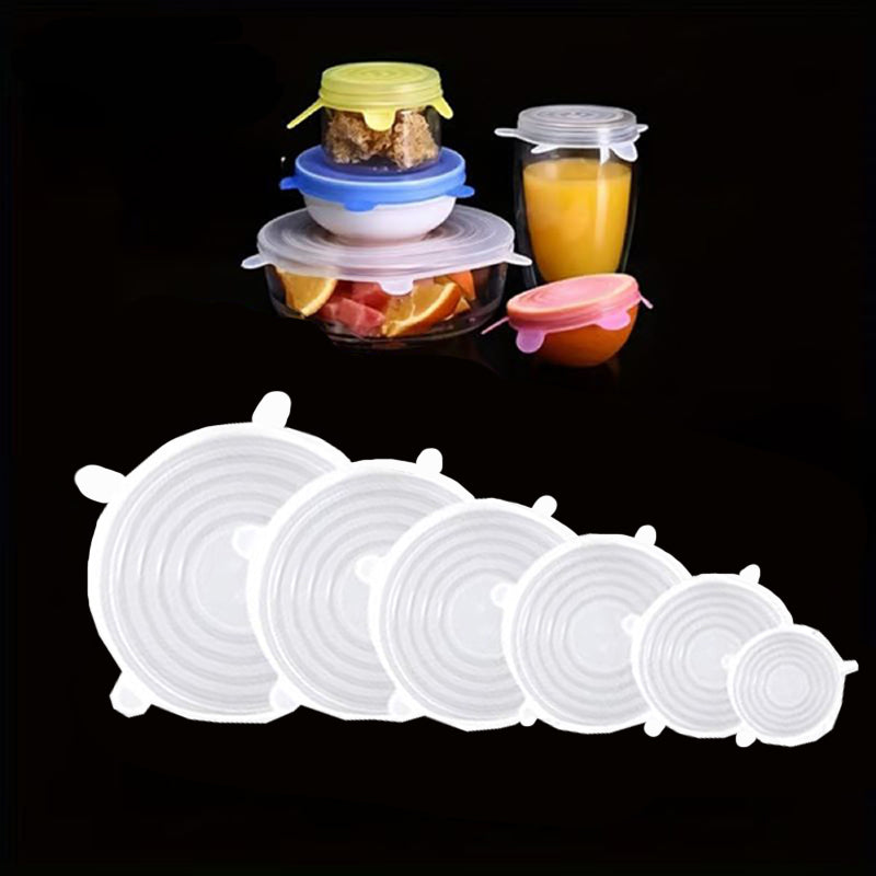 Reusable elastic silicone food storage cover