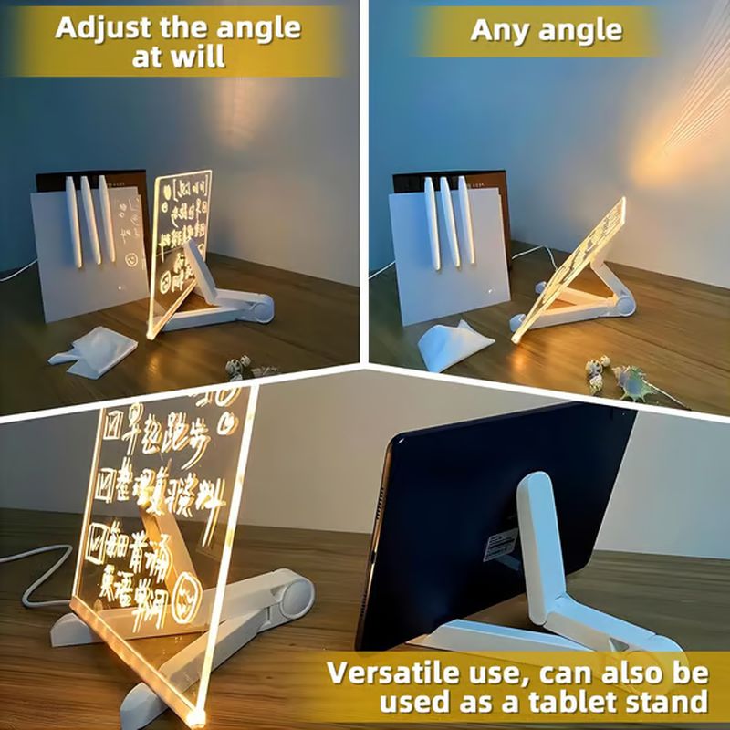 DIY erasable luminous transparent drawing board set