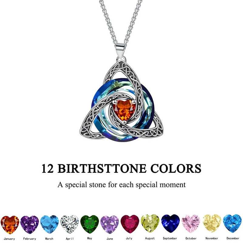 Birthstone Heart Pendant Necklace