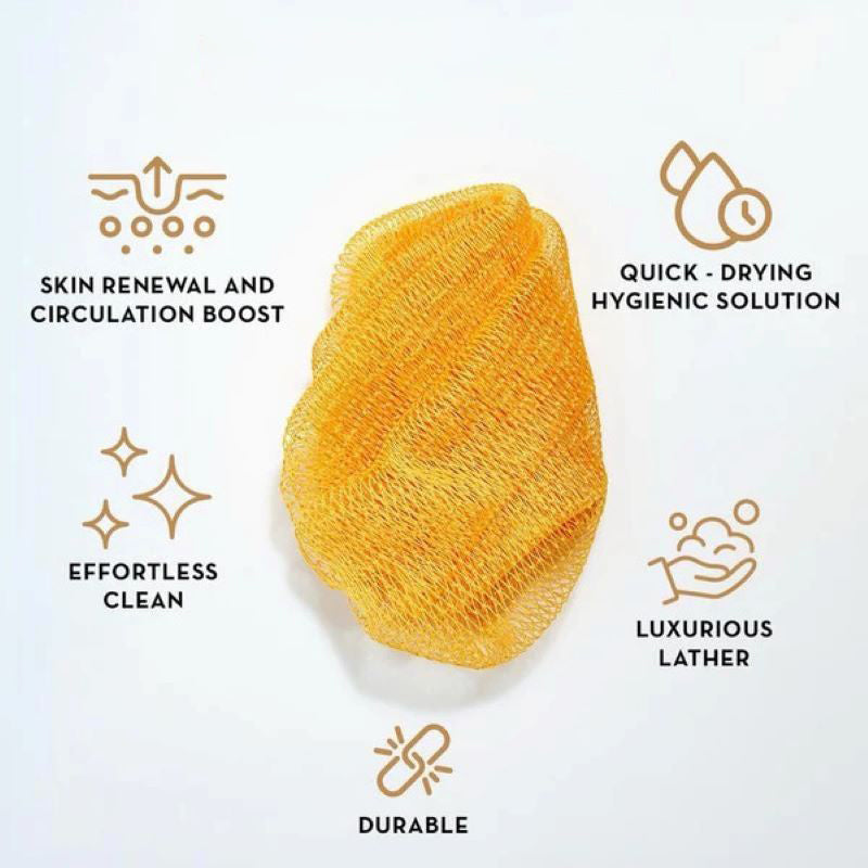 African high elastic exfoliating mesh bath towel