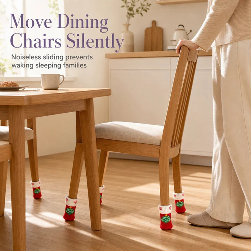 Knitted Felt Chair and Table Leg Pads