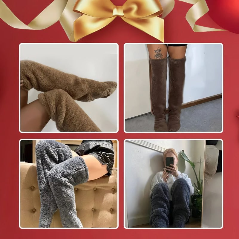 💕Velvety Fleece Knee Socks For Christmas❄️🎅