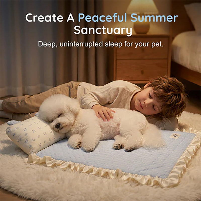 Pet cooling mat with padding