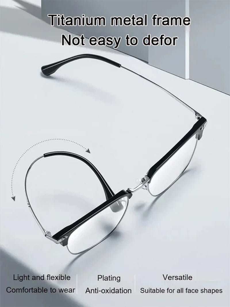 Ultra-light smart zoom anti-blue light reading glasses