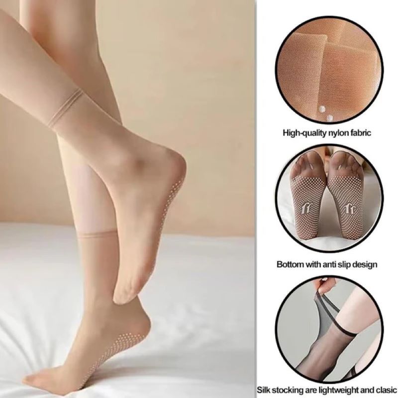 Ultra-thin non-slip ankle socks – breathable and elegant for everyday wear
