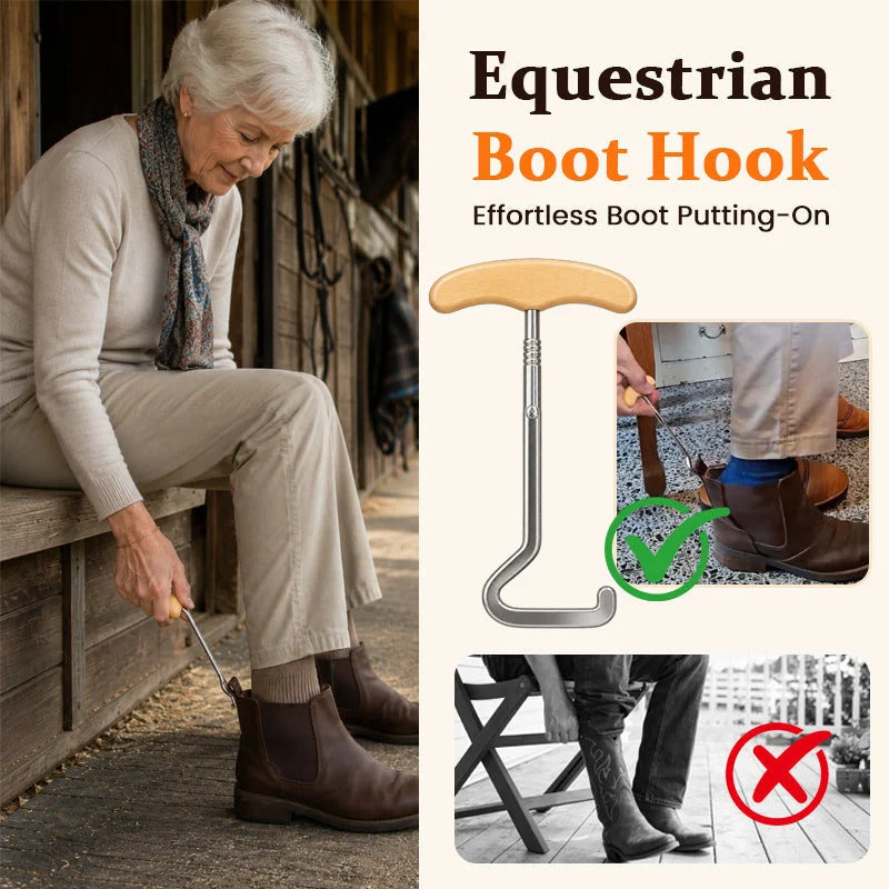 Horse-shaped auxiliary shoe hook