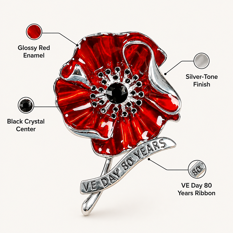 Red Poppy Brooch-BUY 1 GET 1 FREE (2 PCS)