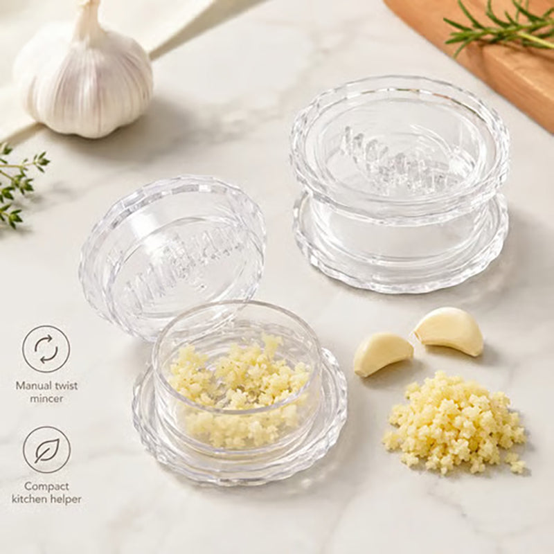 Transparent manual garlic and ginger chopper