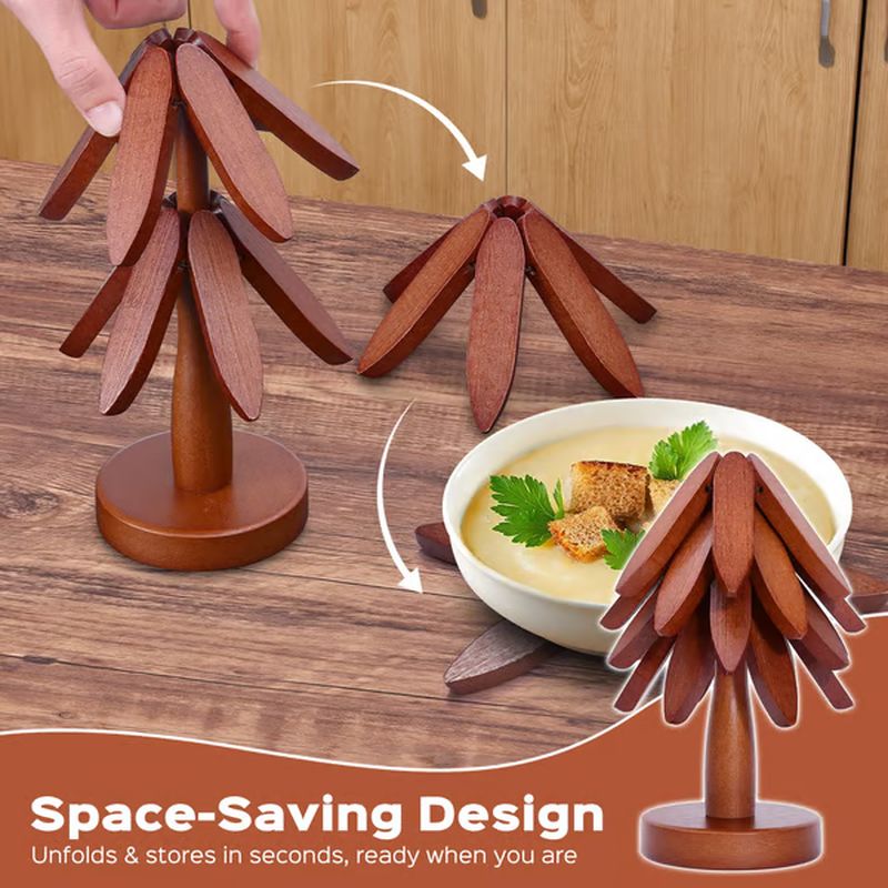 High quality heat resistant natural wood placemats and coasters