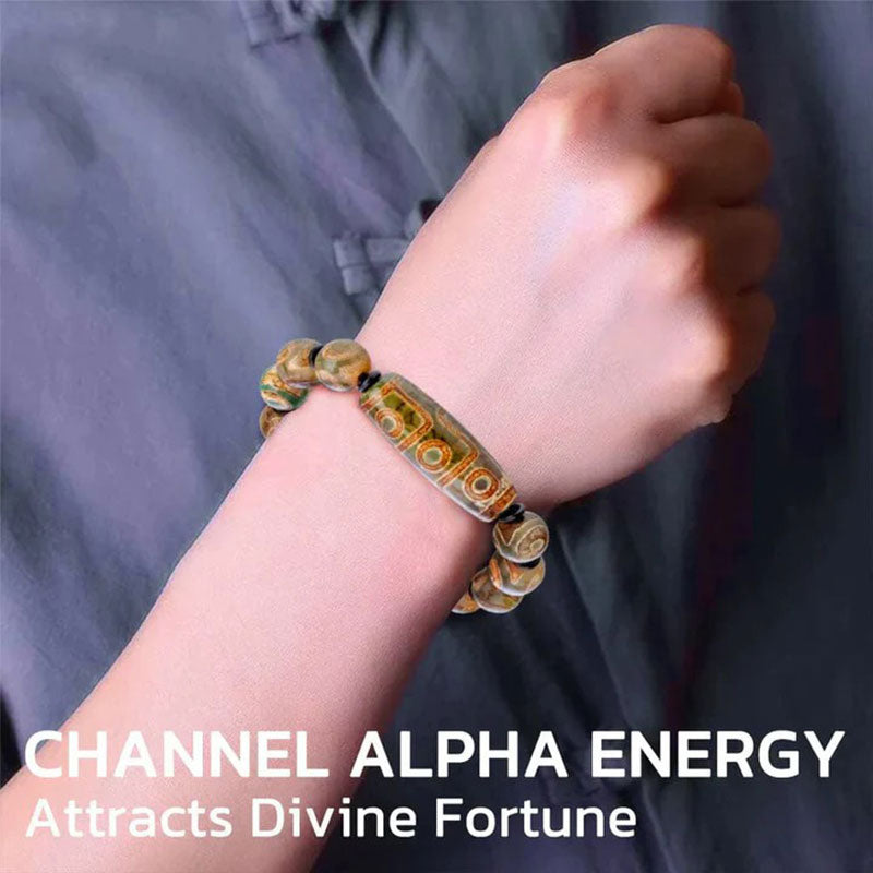 Natural Agate Dzi Beads Bracelet