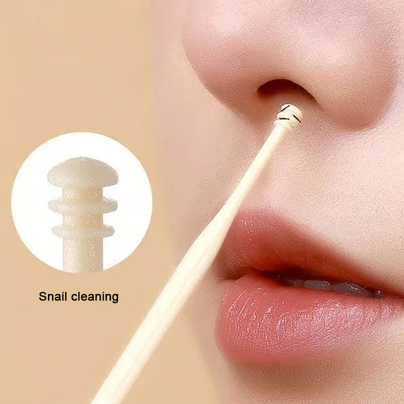 Portable double-headed razor for safe and manual nose hair cleaning