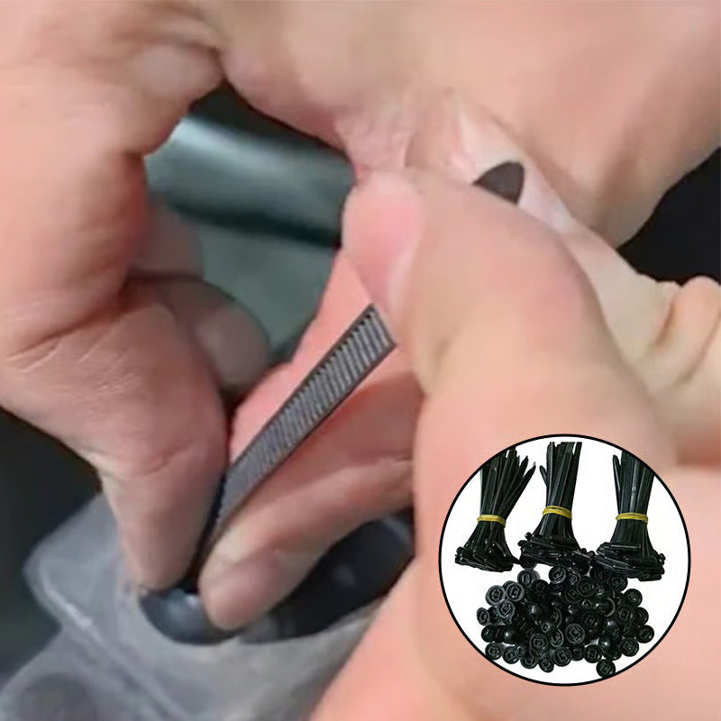 Universal nylon cable tie buckle for automobiles