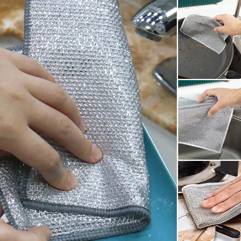 Multifunctional steel wire cloths for wet and dry use