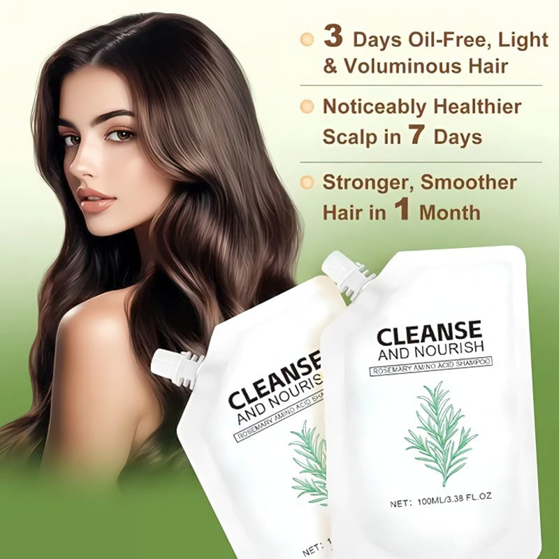 Rosemary Smooth & Shine Shampoo - Sulfate-Free Formula for All Hair Types