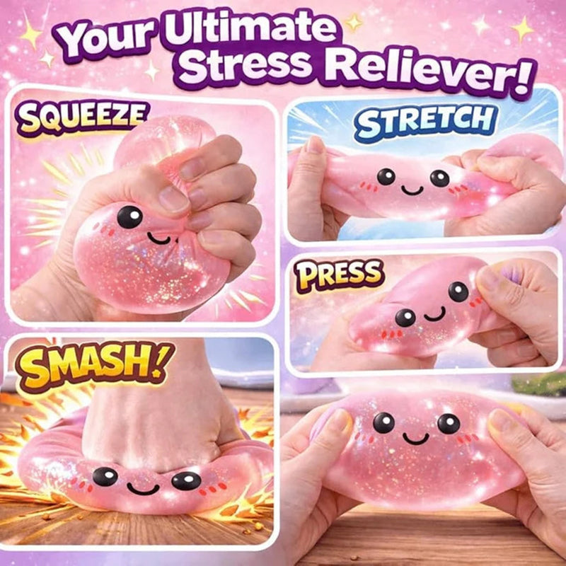 Glowing "Steamed Bun" Style Mystery Stress-Relief Squeeze Toy (Color Random)