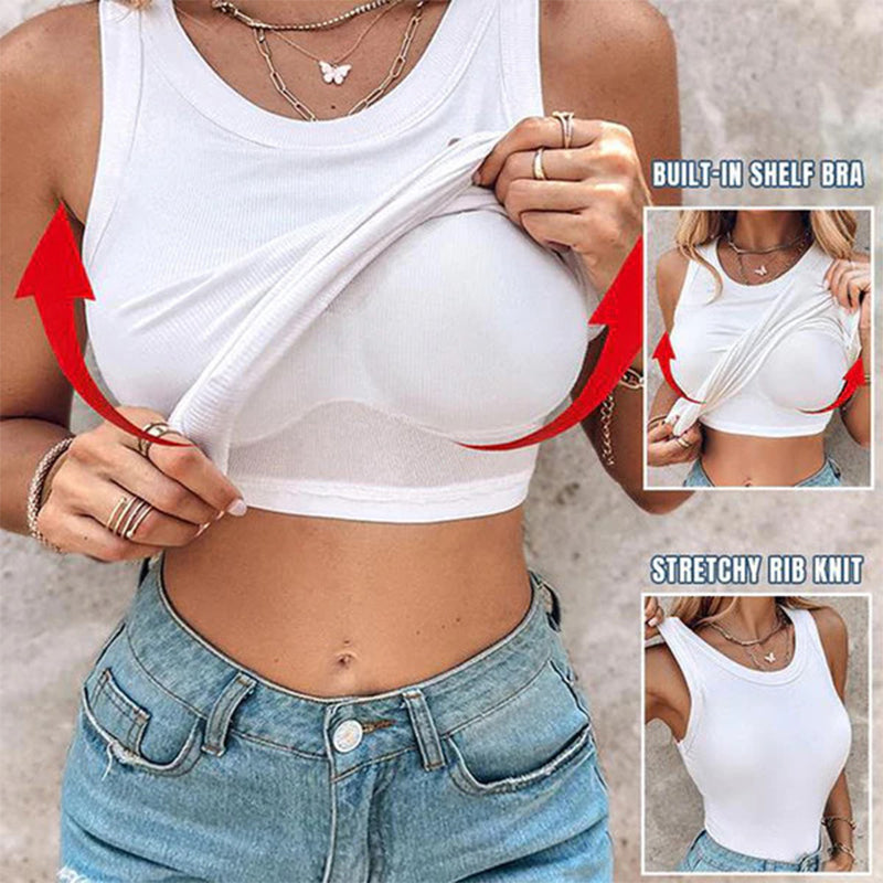 ✨Women's ribbed vest with bra