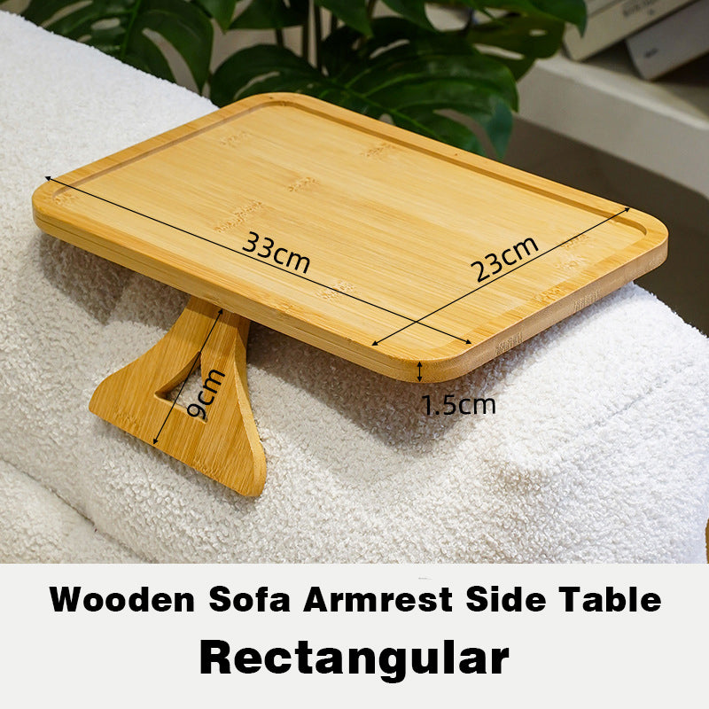 Wooden Sofa Armrest Side Table