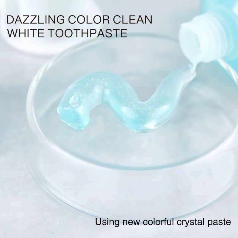Colored whitening toothpaste