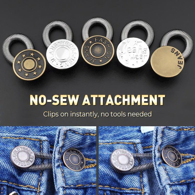 🏆Spring Metal Waist Extension Buttons for Jeans🔩👖