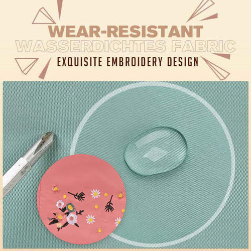 Simple Embroidered Drawstring Bag - Detail Bordir