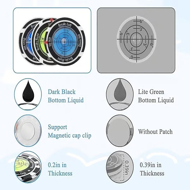 High-precision green reading aid golf cap clip ball marker（Pack of 4）