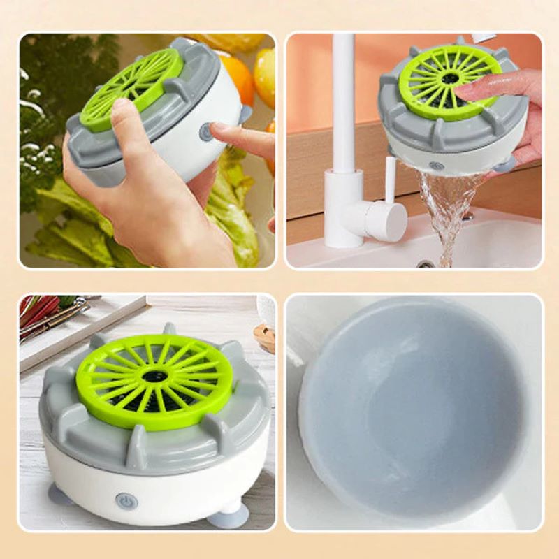 High-efficiency portable fruit and vegetable washing machine
